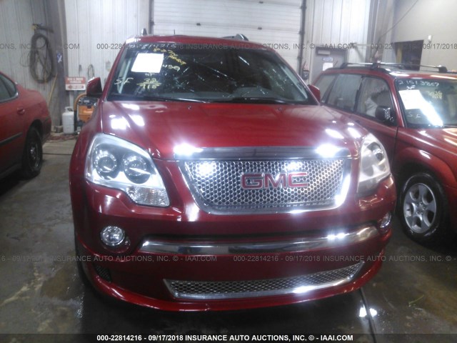 1GKKVTED6CJ149720 - 2012 GMC ACADIA DENALI RED photo 6