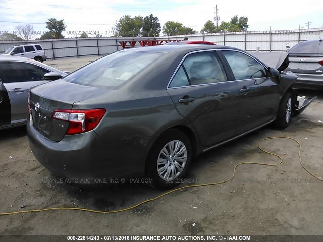 4T4BF1FK6DR327184 - 2013 TOYOTA CAMRY L/SE/LE/XLE 绿色 照片 4