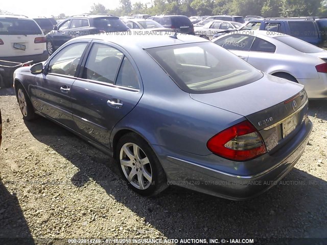 WDBUF56X77B094411 - 2007 MERCEDES-BENZ E 350 BLUE photo 3