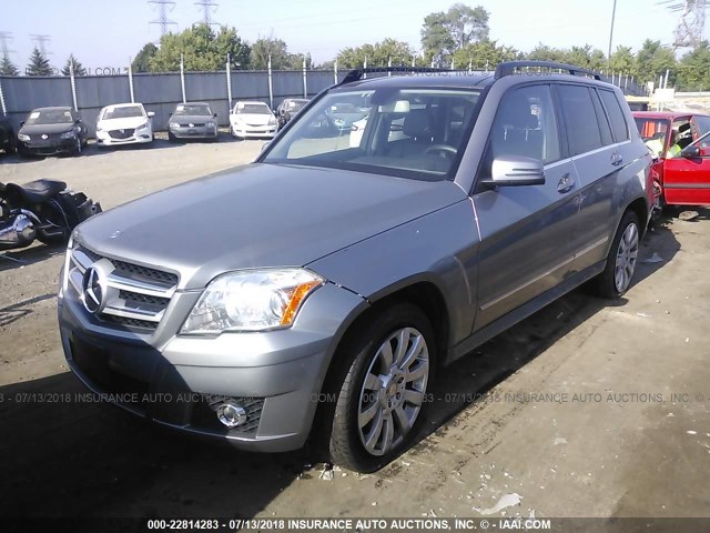 WDCGG8HB7BF578654 - 2011 MERCEDES-BENZ GLK 350 4MATIC GRAY photo 2