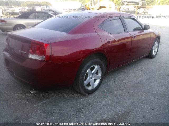 2B3KA33V39H595354 - 2009 DODGE CHARGER SXT RED photo 4