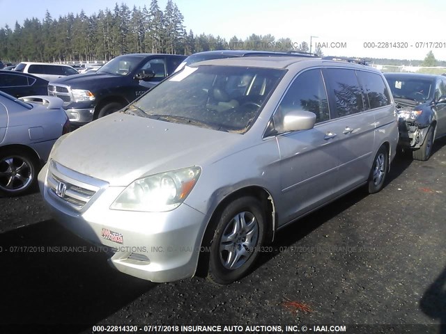 5FNRL38746B055658 - 2006 HONDA ODYSSEY EXL SILVER photo 2