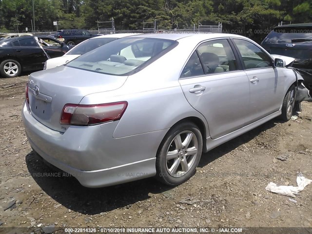 4T1BE46K27U547473 - 2007 TOYOTA CAMRY NEW GENERAT CE/LE/XLE/SE SILVER photo 4