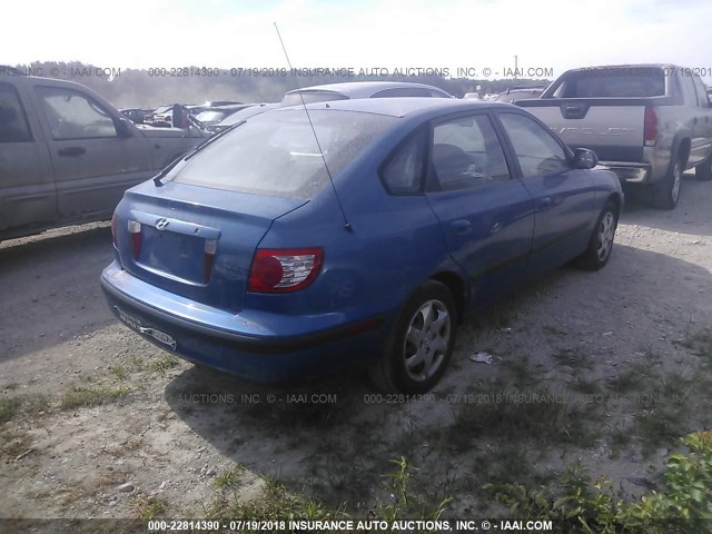 KMHDN56D46U201536 - 2006 HYUNDAI ELANTRA GLS/GT/LIMITED BLUE photo 4