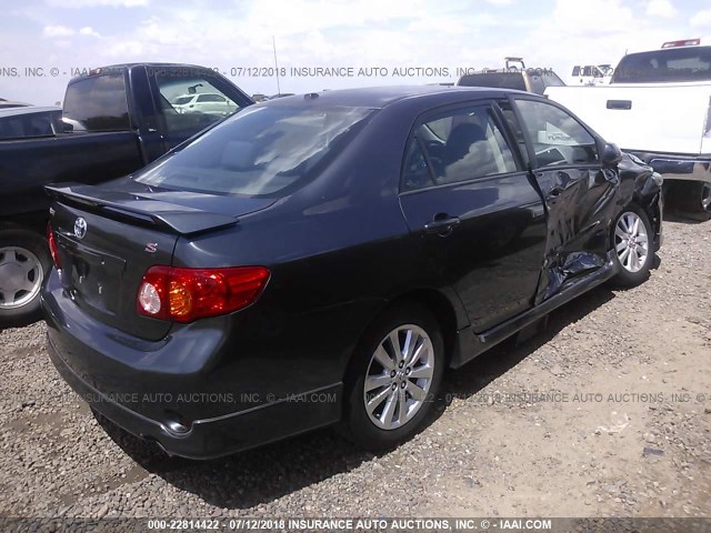 1NXBU4EE4AZ229957 - 2010 TOYOTA COROLLA S/LE/XLE GRAY photo 4