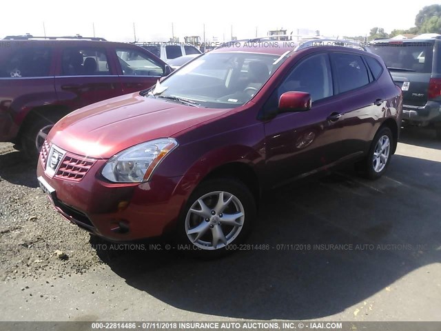 JN8AS58V58W133362 - 2008 NISSAN ROGUE S/SL RED photo 2