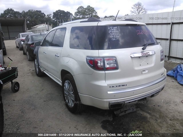 1GKKVTKDXEJ367912 - 2014 GMC ACADIA DENALI WHITE photo 3