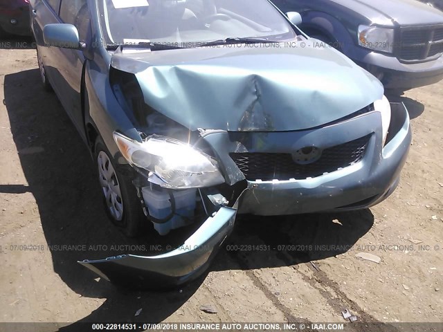 JTDBL40E699021687 - 2009 TOYOTA COROLLA LE/XLE TEAL photo 6