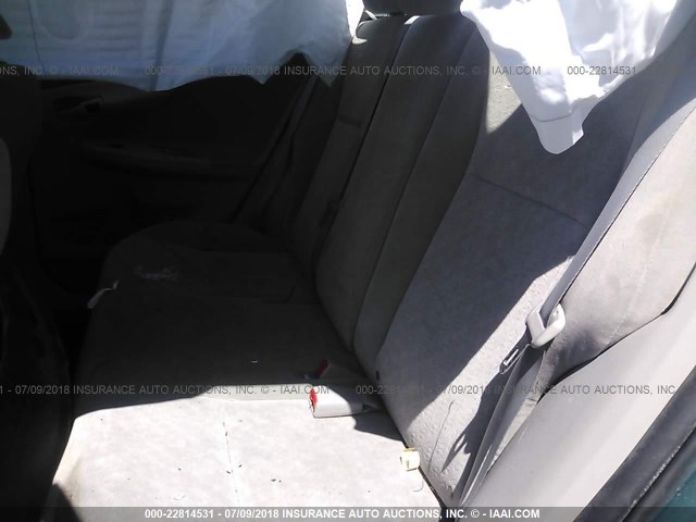 JTDBL40E699021687 - 2009 TOYOTA COROLLA LE/XLE TEAL photo 8