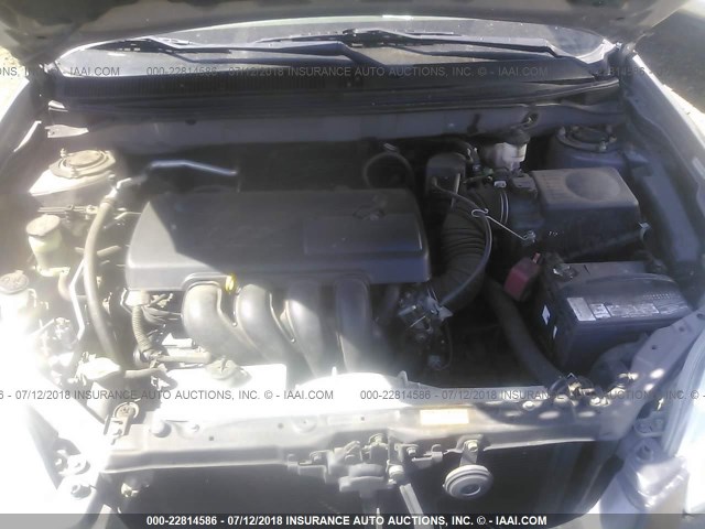 2T1KR38E04C256599 - 2004 TOYOTA COROLLA MATRIX XR GRAY photo 10