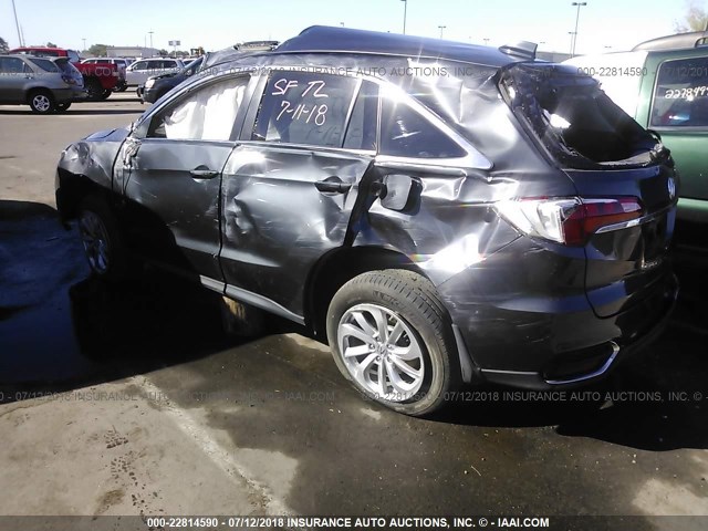 5J8TB4H51GL025384 - 2016 ACURA RDX TECHNOLOGY GRAY photo 3