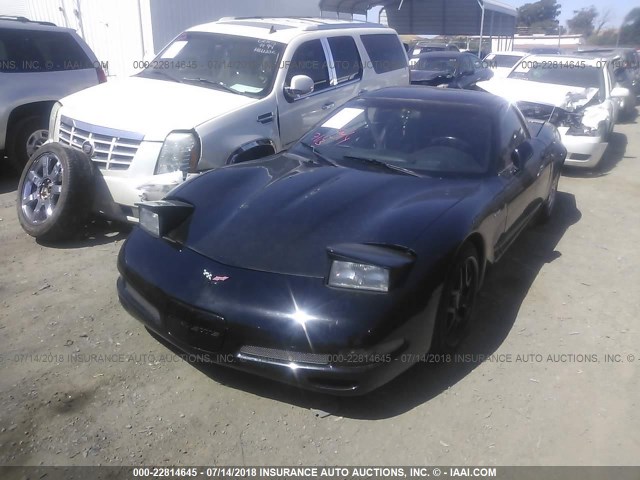 1G1YY12S125117830 - 2002 CHEVROLET CORVETTE Z06 BLACK photo 2