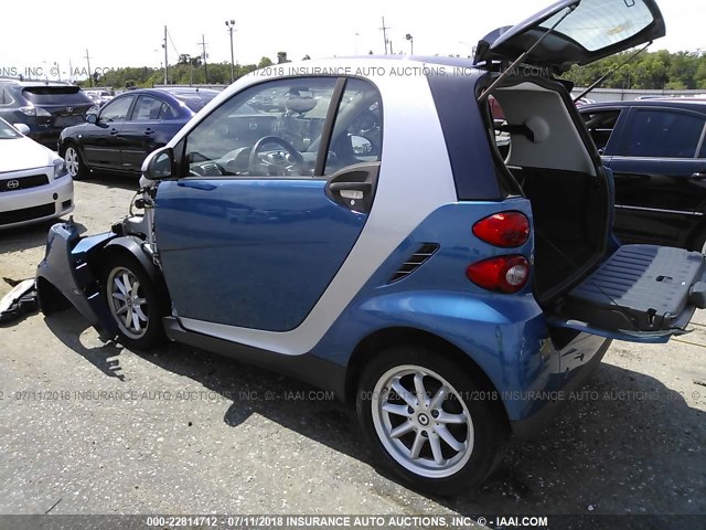 WMEEJ31X59K315170 - 2009 SMART FORTWO PURE/PASSION BLUE photo 3