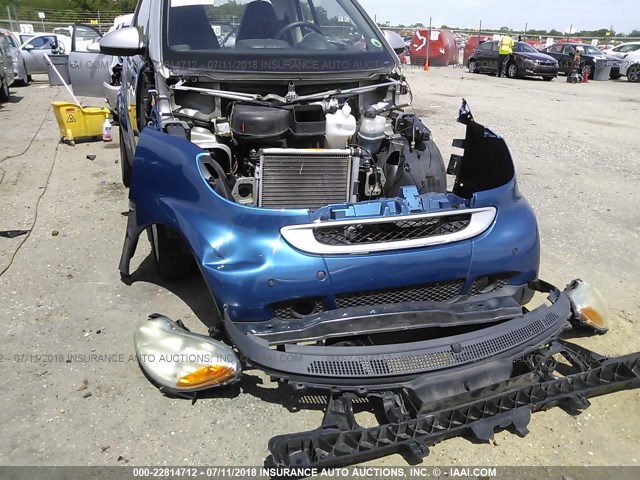 WMEEJ31X59K315170 - 2009 SMART FORTWO PURE/PASSION BLUE photo 6