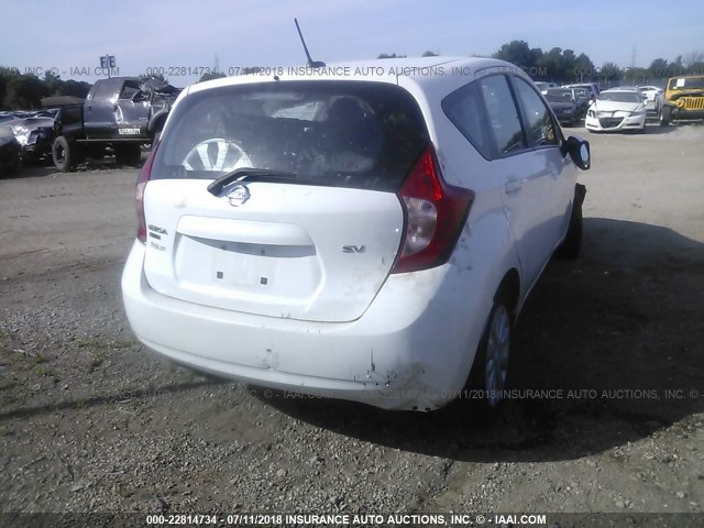 3N1CE2CPXGL403941 - 2016 NISSAN VERSA NOTE S/S PLUS/SV/SL/SR WHITE photo 4