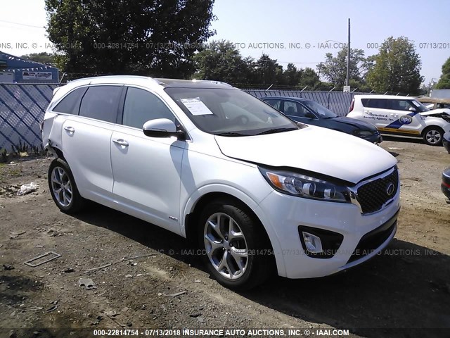 5XYPKDA5XJG420516 - 2018 KIA SORENTO SX/SX LIMITED WHITE photo 1