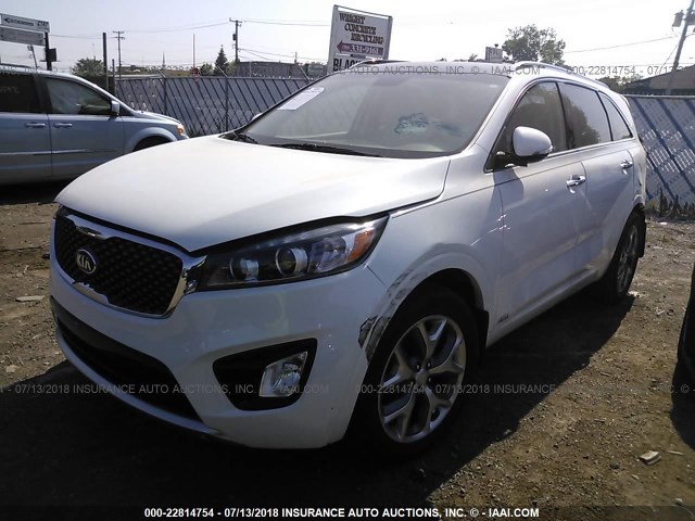 5XYPKDA5XJG420516 - 2018 KIA SORENTO SX/SX LIMITED WHITE photo 2