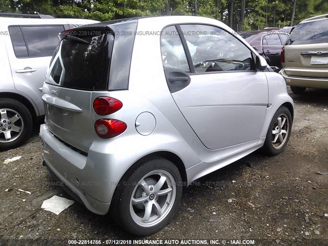 WMEEJ3BA8FK811666 - 2015 SMART FORTWO PURE/PASSION SILVER photo 4