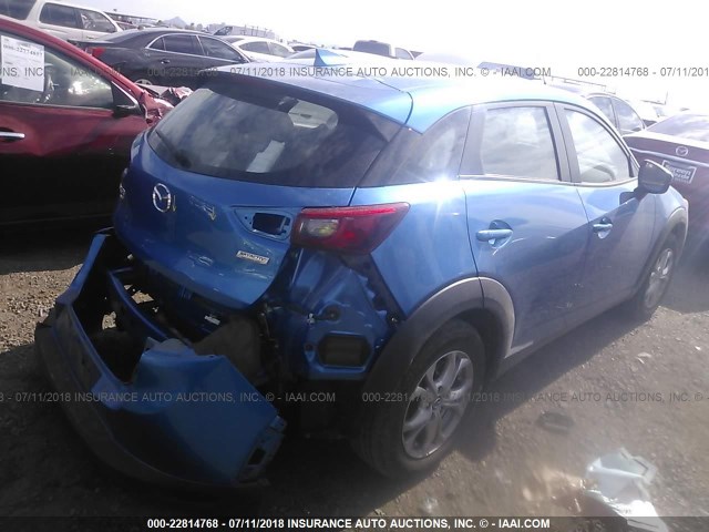 JM1DKFB71G0132591 - 2016 MAZDA CX-3 SPORT BLUE photo 4