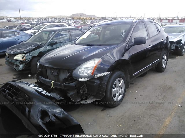 JN8AS5MV6EW721076 - 2014 NISSAN ROGUE SELECT S BLACK photo 2