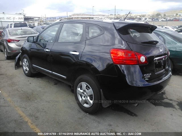 JN8AS5MV6EW721076 - 2014 NISSAN ROGUE SELECT S BLACK photo 3