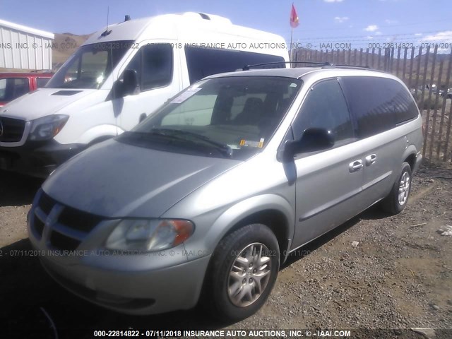 1D4GP44333B307986 - 2003 DODGE GRAND CARAVAN SPORT TEAL photo 2