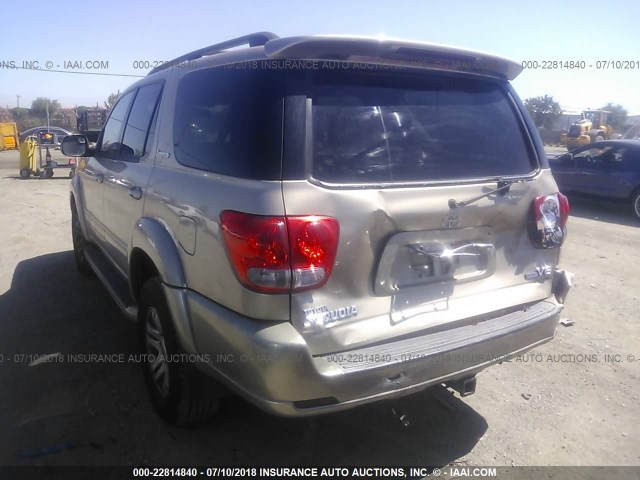 5TDZT38A45S251086 - 2005 TOYOTA SEQUOIA LIMITED GOLD photo 3