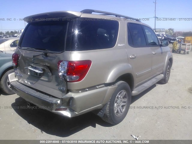 5TDZT38A45S251086 - 2005 TOYOTA SEQUOIA LIMITED GOLD photo 4