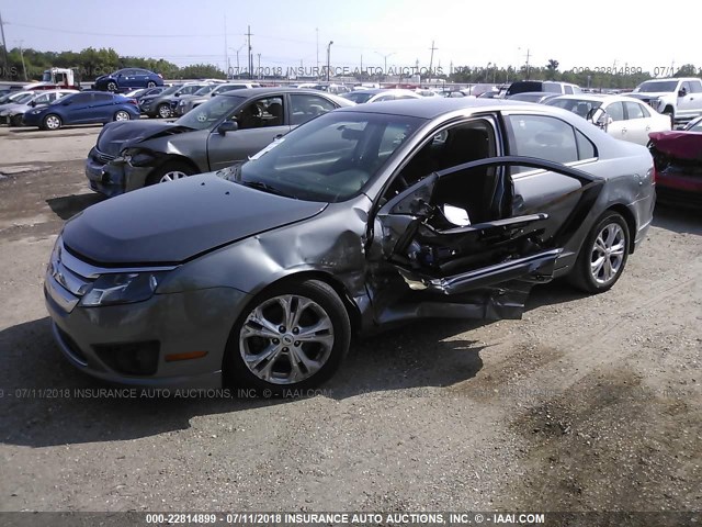 3FAHP0HA7CR421607 - 2012 FORD FUSION SE GRAY photo 2