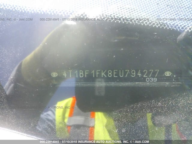 4T1BF1FK8EU794277 - 2014 TOYOTA CAMRY L/SE/LE/XLE 红色 照片 9