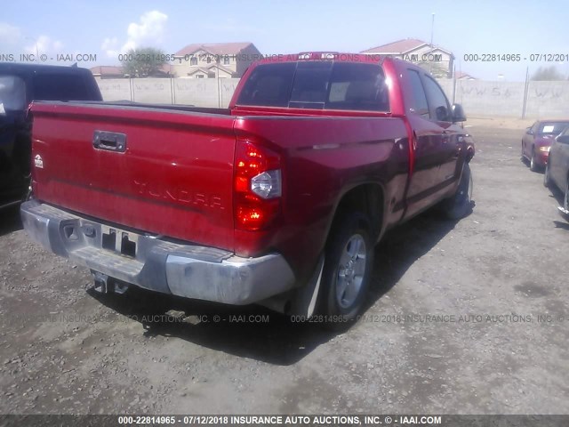 5TFRY5F11EX157158 - 2014 TOYOTA TUNDRA DOUBLE CAB SR/SR5 RED photo 4