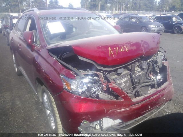 JTJBC1BA1B2040054 - 2011 LEXUS RX 450 RED photo 1