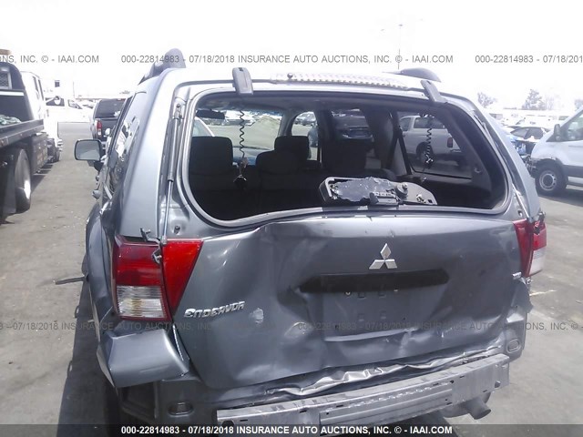 4A4MM21SX4E020100 - 2004 MITSUBISHI ENDEAVOR LS GRAY photo 6