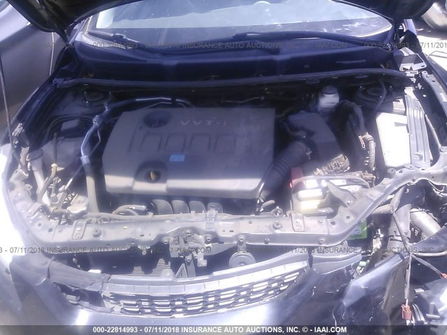 2T1KU40E39C061233 - 2009 TOYOTA COROLLA MATRIX  BLACK photo 10