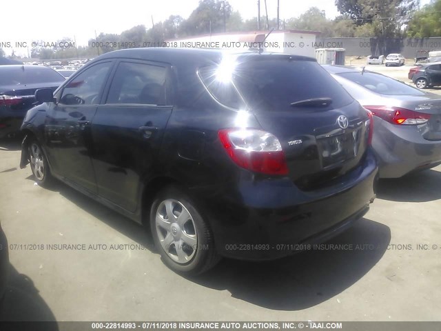 2T1KU40E39C061233 - 2009 TOYOTA COROLLA MATRIX  BLACK photo 3
