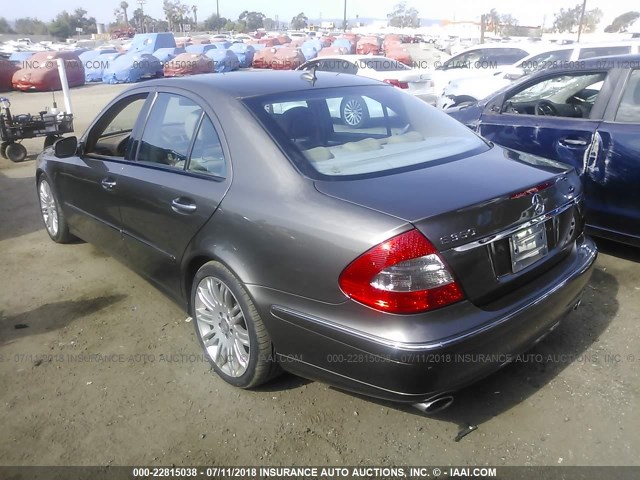 WDBUF56X38B230521 - 2008 MERCEDES-BENZ E 350 GRAY photo 3