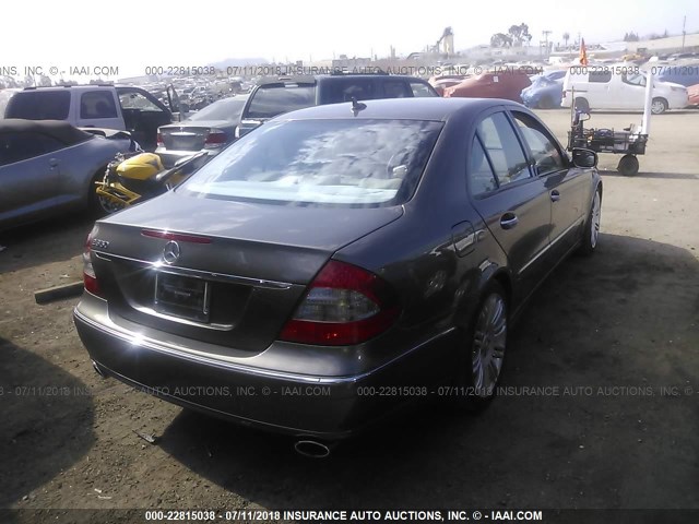 WDBUF56X38B230521 - 2008 MERCEDES-BENZ E 350 GRAY photo 4