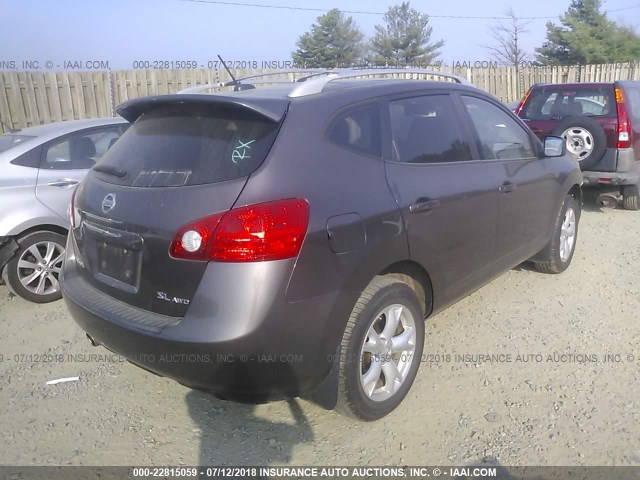 JN8AS58V08W134614 - 2008 NISSAN ROGUE S/SL GRAY photo 4