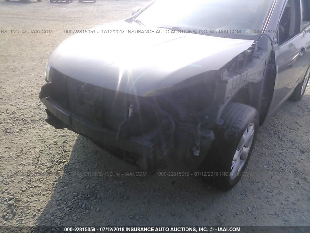 JN8AS58V08W134614 - 2008 NISSAN ROGUE S/SL GRAY photo 6