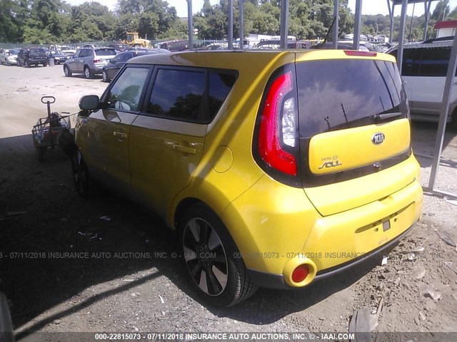 KNDJX3A50E7095797 - 2014 KIA SOUL ! YELLOW photo 3