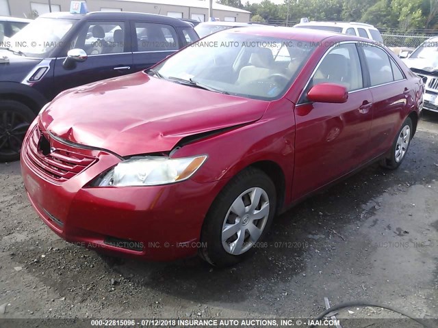 4T1BE46K48U258337 - 2008 TOYOTA CAMRY CE/LE/XLE/SE RED photo 2