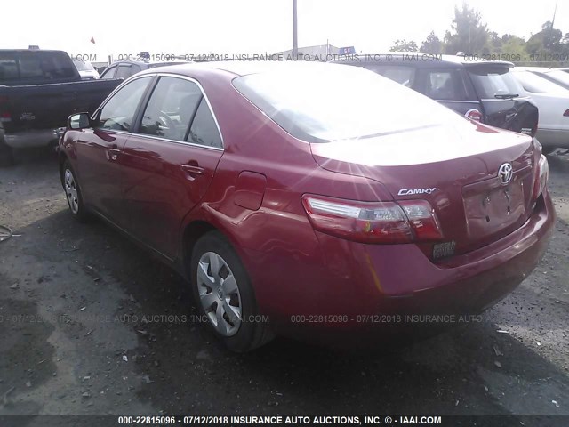 4T1BE46K48U258337 - 2008 TOYOTA CAMRY CE/LE/XLE/SE RED photo 3