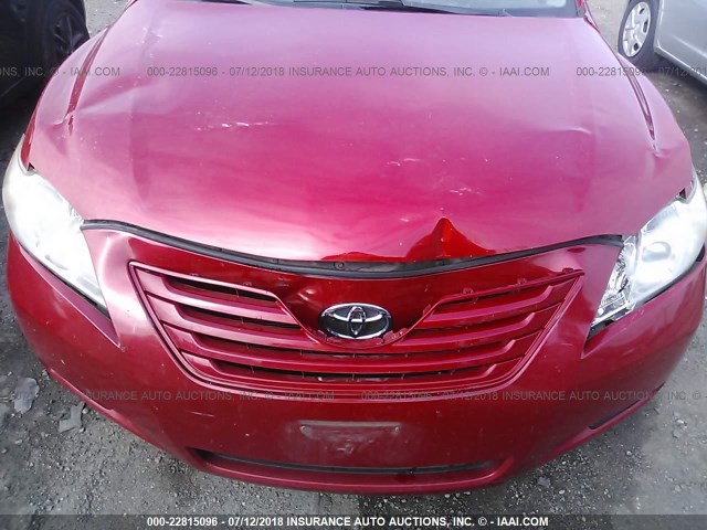 4T1BE46K48U258337 - 2008 TOYOTA CAMRY CE/LE/XLE/SE RED photo 6
