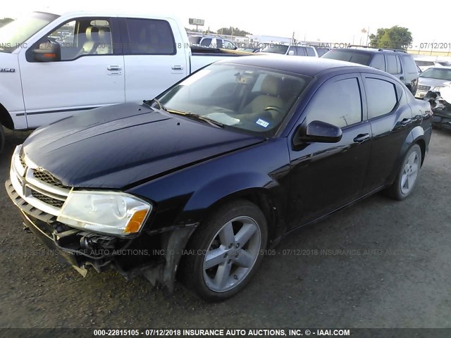 1B3BD2FG2BN541362 - 2011 DODGE AVENGER LUX Dark Blue photo 2