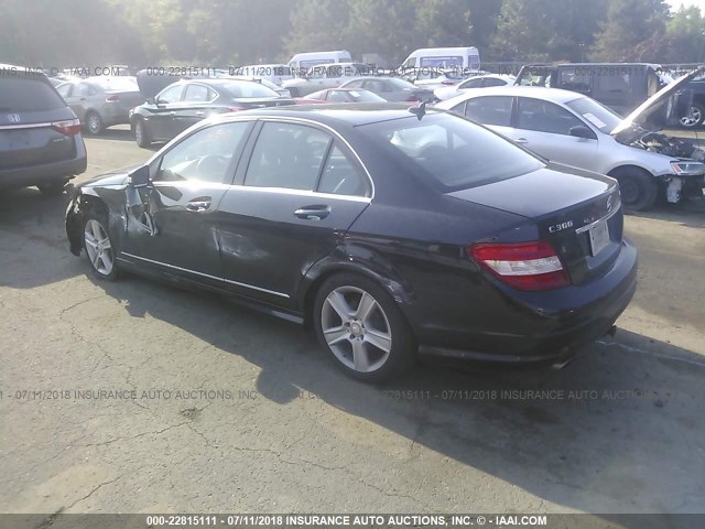 WDDGF8BB4AF418639 - 2010 MERCEDES-BENZ C 300 4MATIC BLACK photo 3