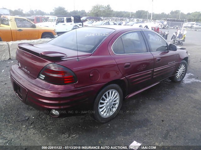 1G2NG52E8YM797002 - 2000 PONTIAC GRAND AM SE2 RED photo 4