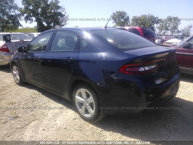 1C3CDFBB5FD336297 - 2015 DODGE DART SXT BLUE photo 3