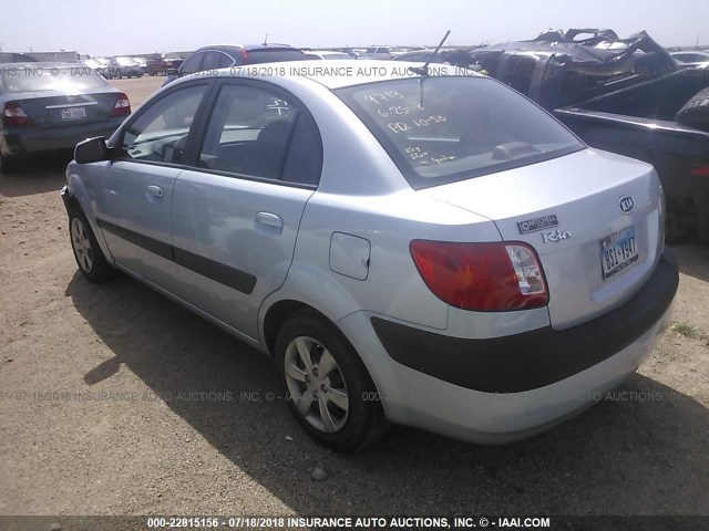 KNADE223996509713 - 2009 KIA RIO LX/SX BLUE photo 3