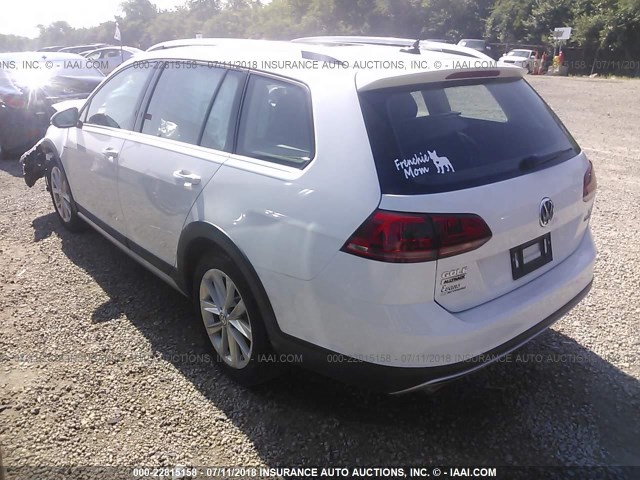 3VWH17AU3HM512402 - 2017 VOLKSWAGEN Golf Alltrack S/SE/SEL 白色 照片 3