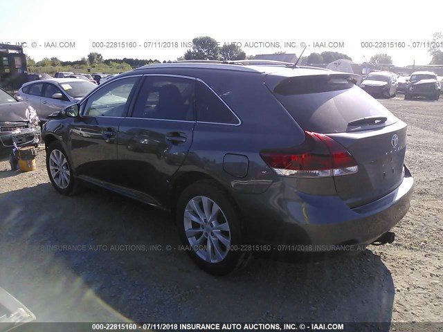 4T3BA3BB0DU042174 - 2013 TOYOTA VENZA LE/XLE GRAY photo 3